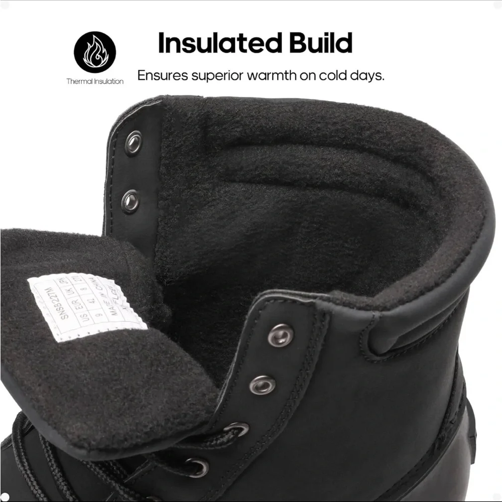 NORTIV 8 Men's Duck Boots Snow Winter Classic Insulated Waterproof Shell Boot 9 - Picture 3 of 5